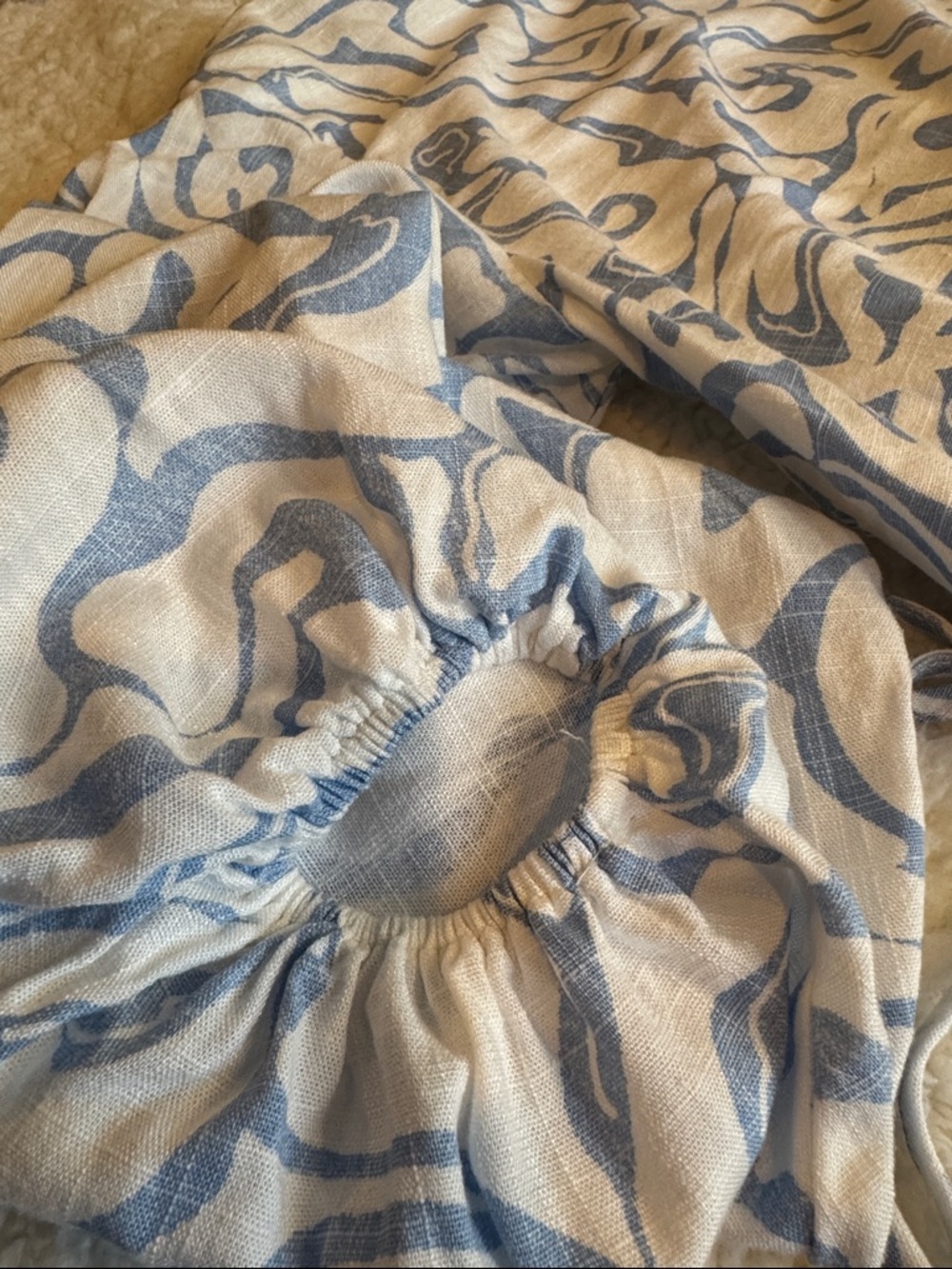 Girl and the sun Light Blue and White dress, women’s size medium - Picture 5 of 16